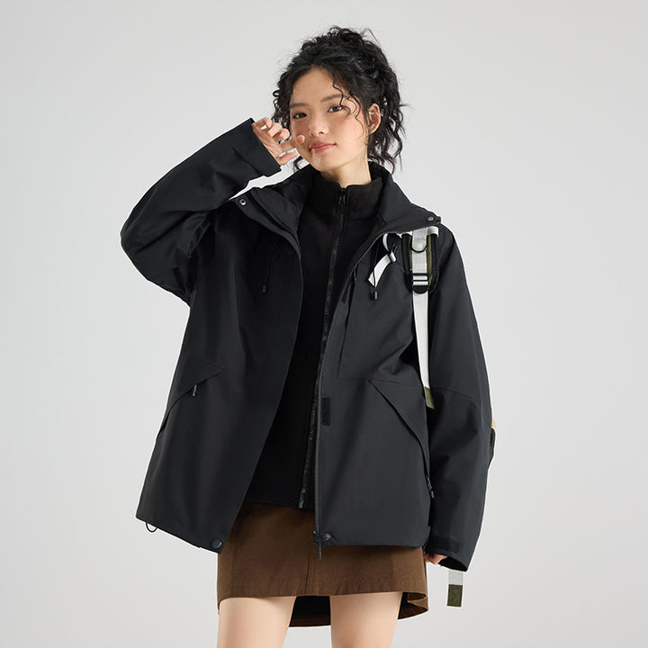 Women's waterproof, breathable functional parka with hood and loose fit Amarae