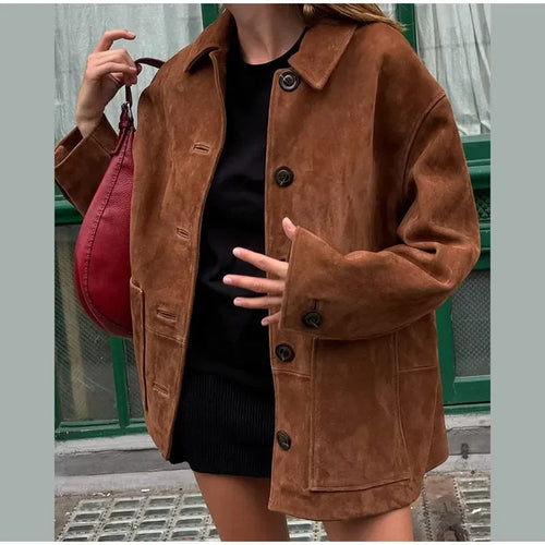 Amarae Elegant suede jacket for women