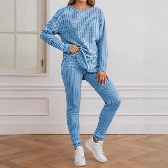 Ensemble tricot confortable pour femme avec texture côtelée Chic & Stil