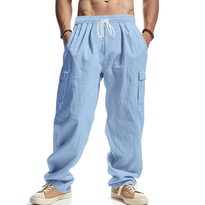 Casual cargo pants for men with elastic waistband and practical side pockets Lune London
