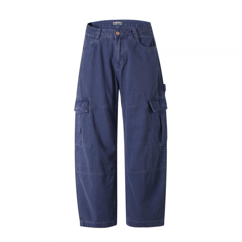 Men's Relaxed-Fit Carpenter Cargo Pants made of lightweight canvas with patch flap pockets Amarae