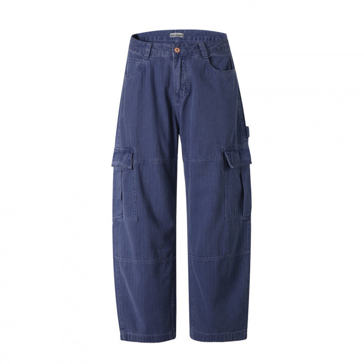 Men's Relaxed-Fit Carpenter Cargo Pants made of lightweight canvas with patch flap pockets Amarae