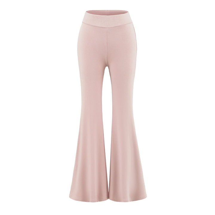 Women's High-Waisted Flared Jersey Leggings with Flared Hem