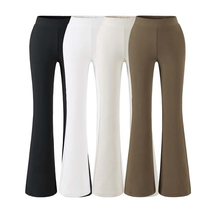 Women high-waisted stretch flared pants with wide bootcut cut Amarae