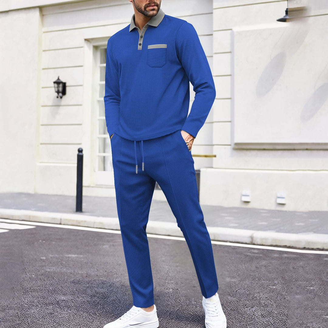 Elegant men's leisure set with polo and comfortable jogging Amarae