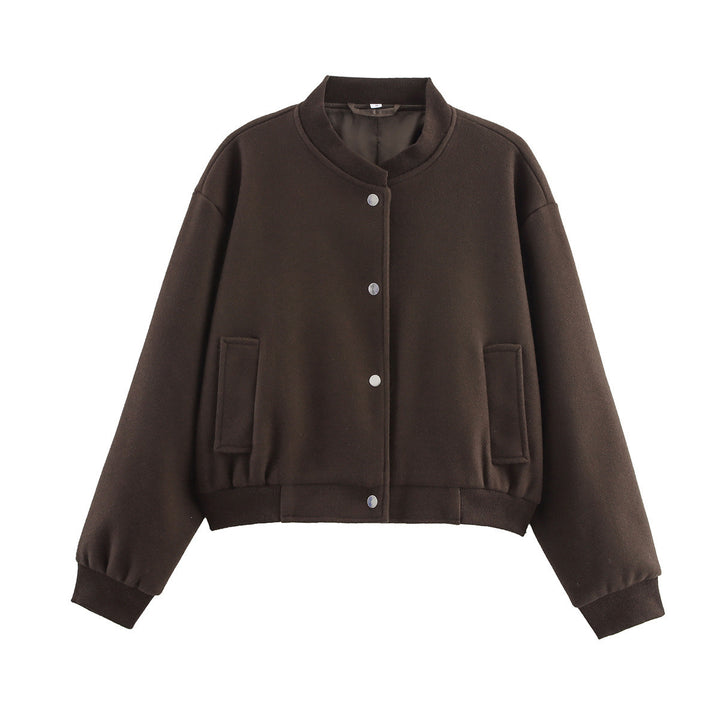 Ladies comfortable bomber jacket with large ribbed edges Lune London