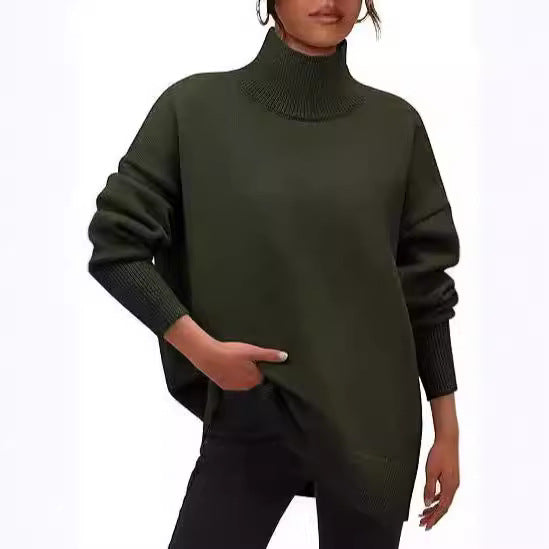 Ladies Oversized Sweater with Turtleneck Lune London