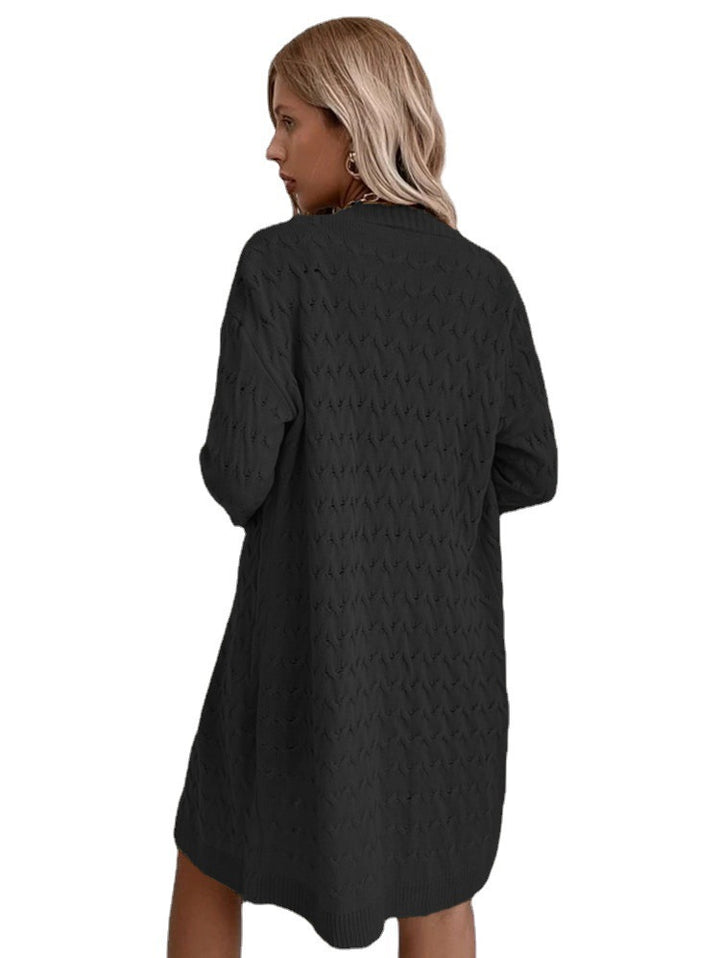 Lune London women's knit coat with structured surface