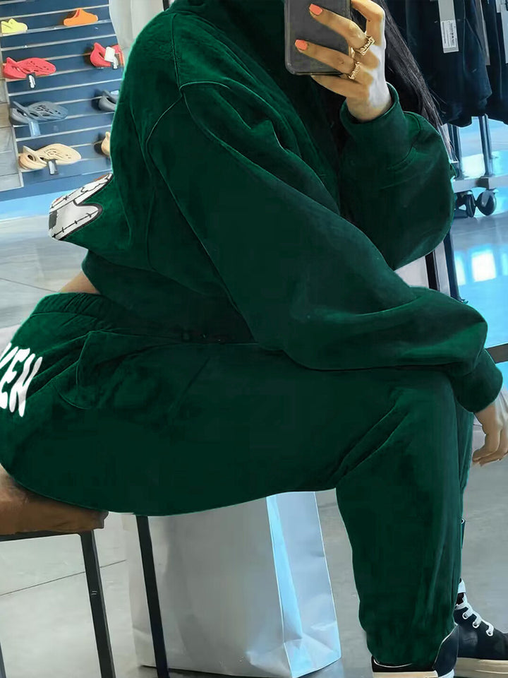 Hooded set for women with innovative bear pattern Lune London