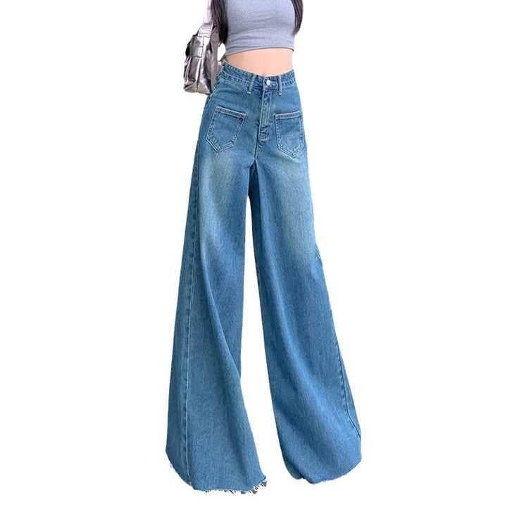 Jean taille haute à coupe large pour femmes Chic & Stil