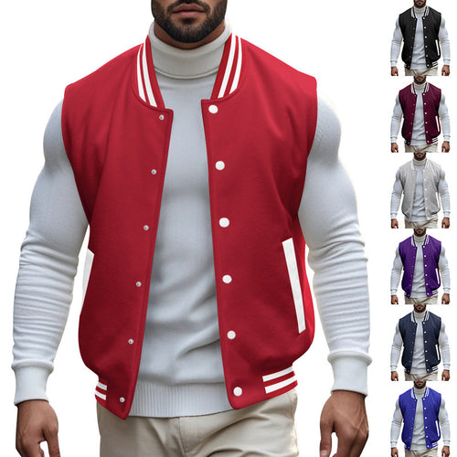 Sports jacket for men with button placket and breathable lining Amarae