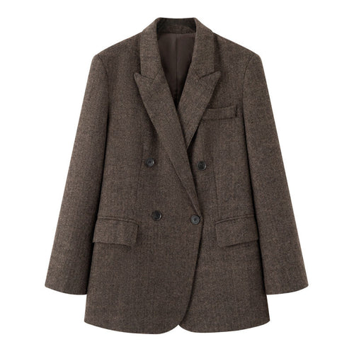Veste blazer pour femme à double finition dans un motif écossais classique Chic & Stil