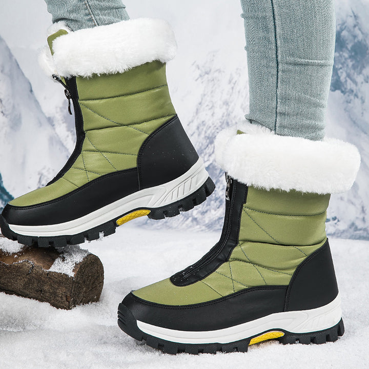 Women's Insulated Thermal Winter Boots with Zipper and Non-Slip Tread Sole Amarae
