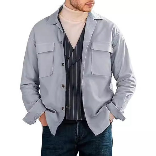 Casual utility jacket for men with practical pockets and modern cut Amarae