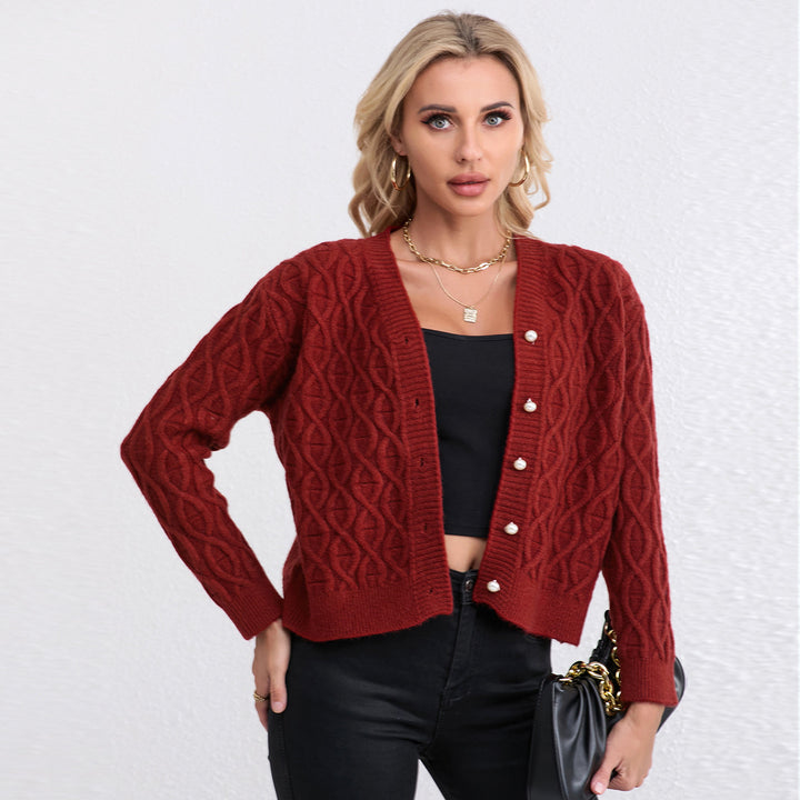 Cardigan pour femmes avec une élégante structure en alvéoles Chic & Stil