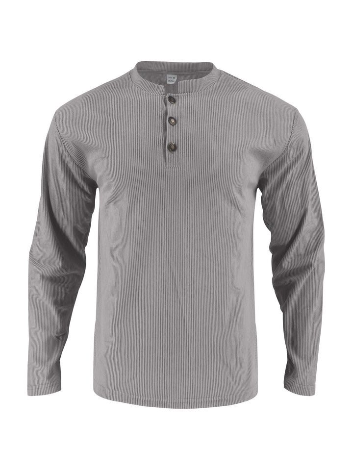 Long sleeve shirt for men with comfortable button placket and textured design Lune London