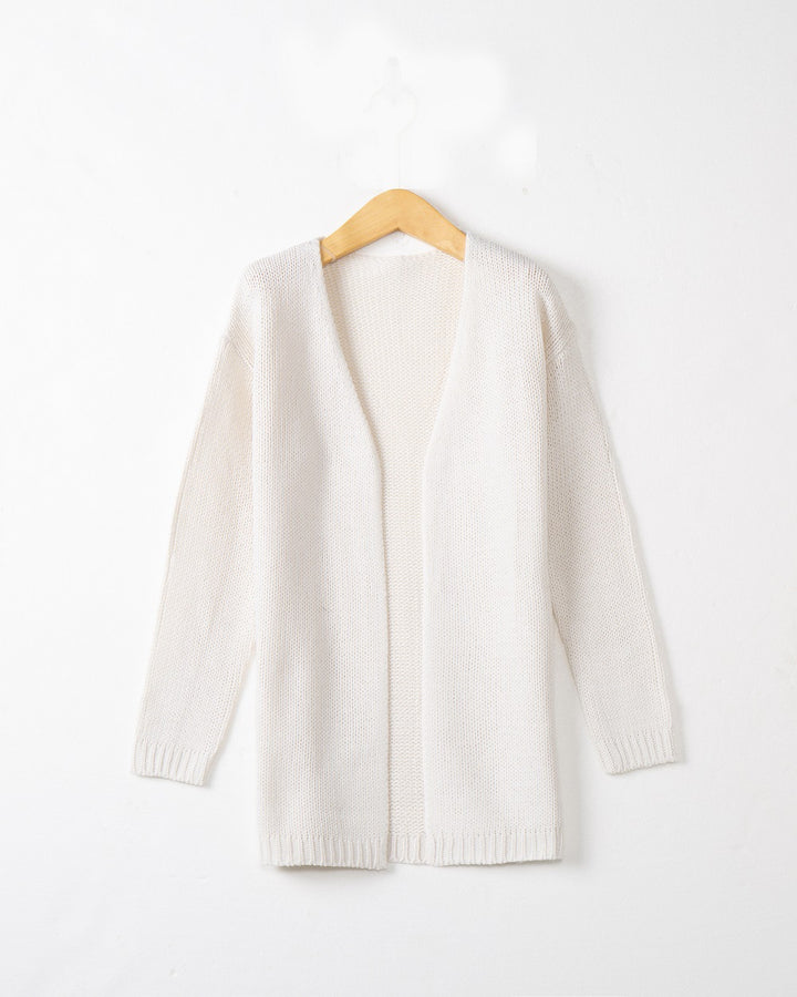 Ladies Open Knit Vest with Relaxed Fit and Pockets Lune London