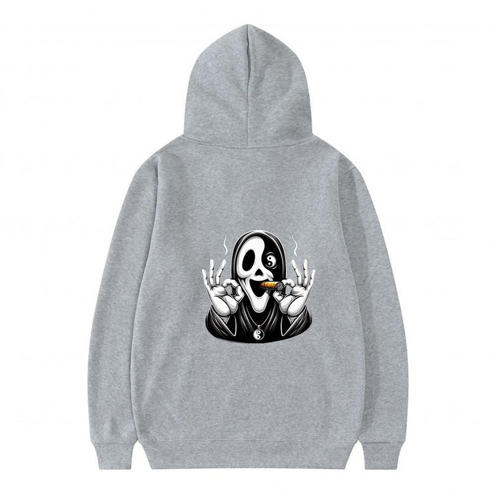 Women's hoodie with artistic skull print and casual fit Chic & Stil
