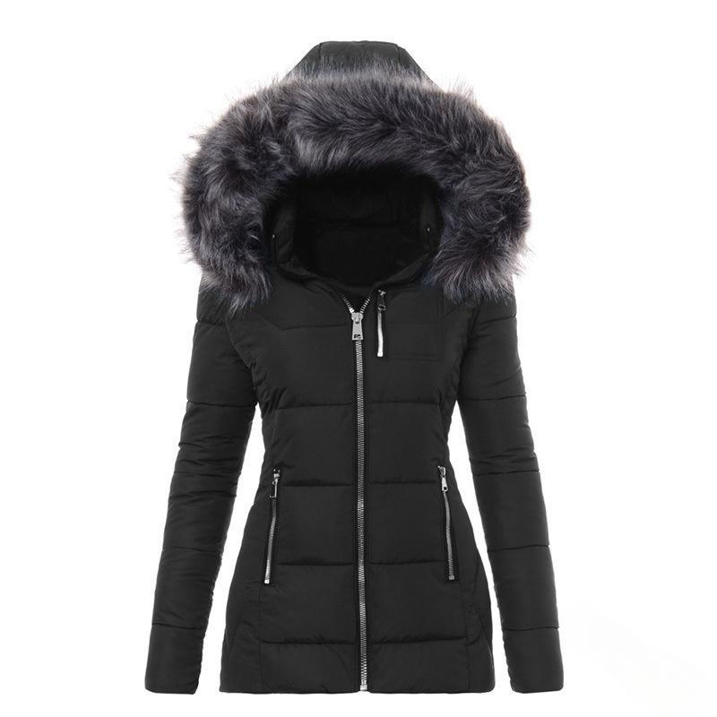 Women’S Winter Jacket with Removable Faux Fur Collar Amarae
