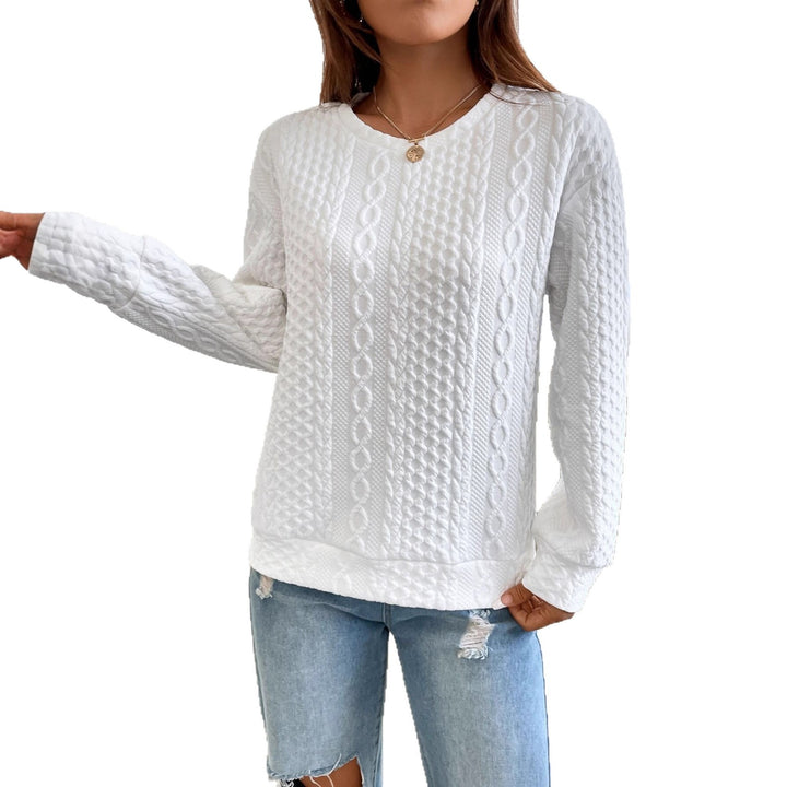 Knitted sweater for women with a textured surface and a casual fit Lune London