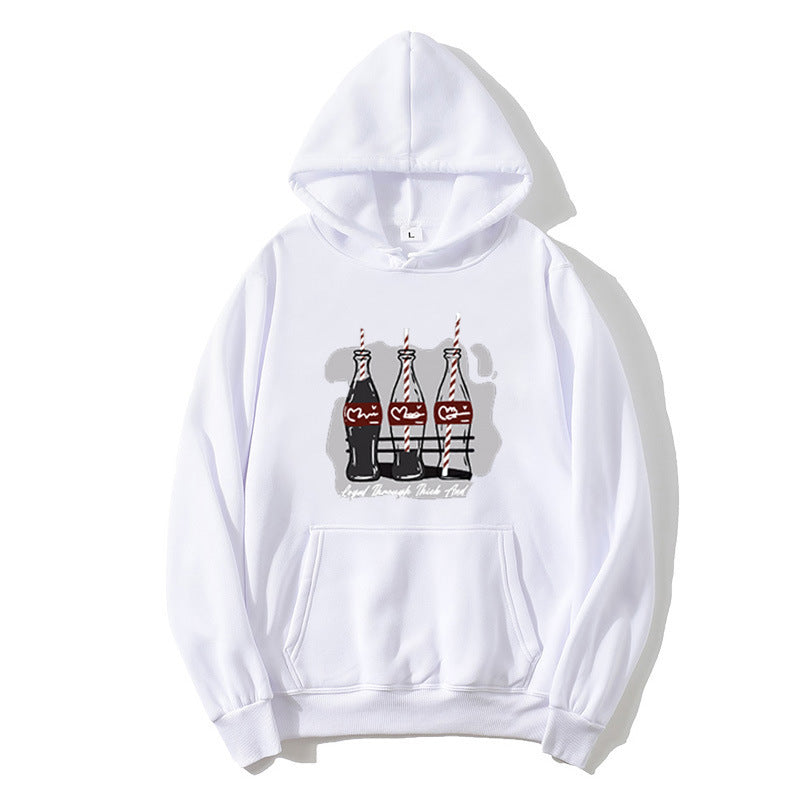 Women's hooded sweatshirt with playful Coca-Cola bottle motif Chic & Stil