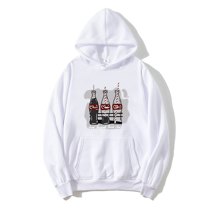 Women's hooded sweatshirt with playful Coca-Cola bottle motif Chic & Stil