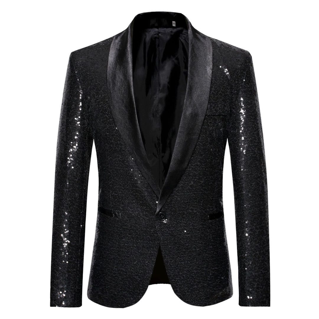 Ladies Sequin Tuxedo Jacket Chic and Style