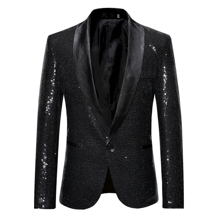 Ladies Sequin Tuxedo Jacket Chic and Style