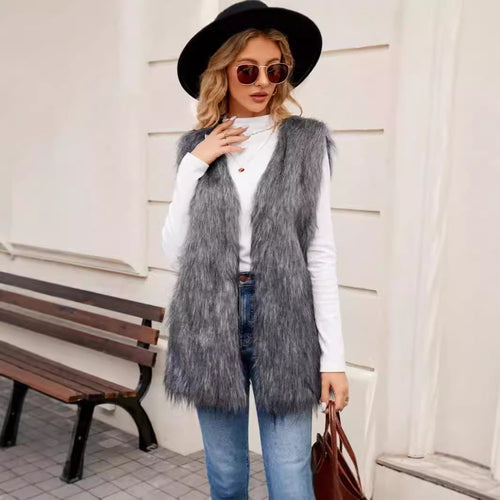 Ladies High Quality Faux Fur Jacket Amarae