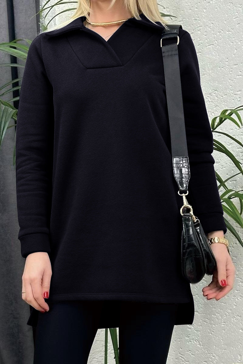 Longline Casual Sweatshirt Tunic Women Lune London