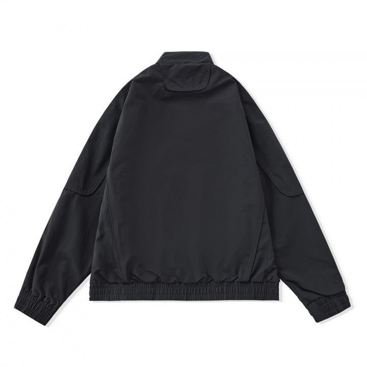 [Unisex] Lightweight Boxy Transitional Jacket with Stand Collar, Raglan Sleeves, and Zipper Pockets Amarae