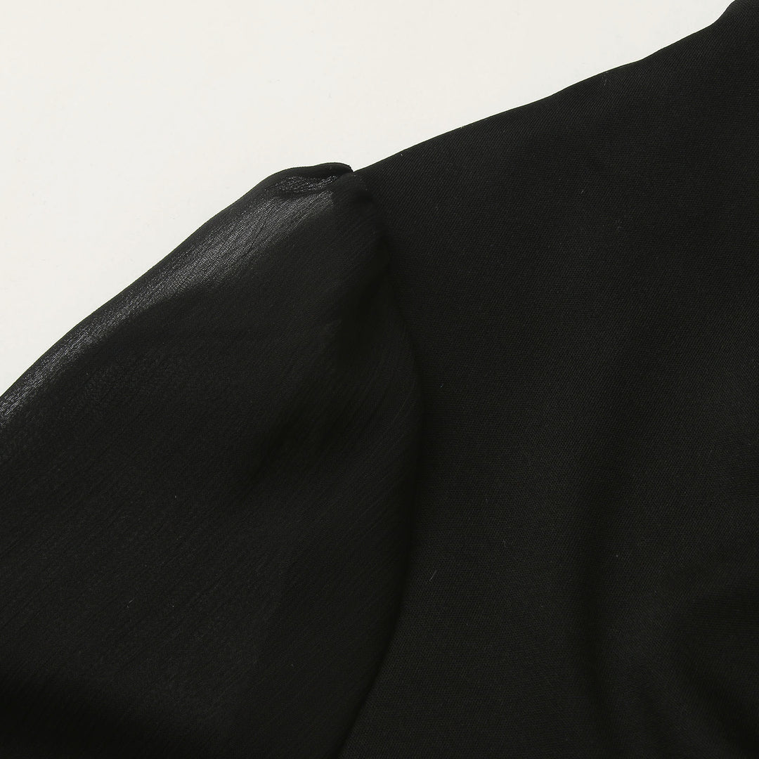 Lune London mini dress with shimmering sleeves