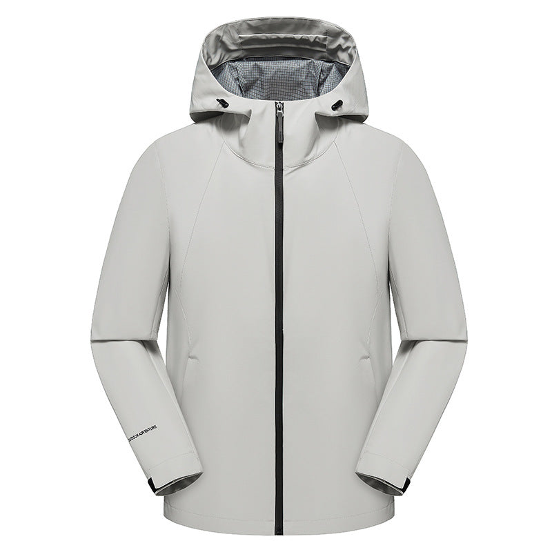 Men's three-layer softshell hooded jacket with seam-sealed weather protection membrane and ergonomic cut Amarae