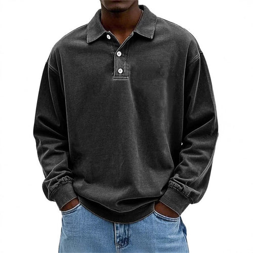 Men's polo t-shirt with button placket and relaxed fit Amarae
