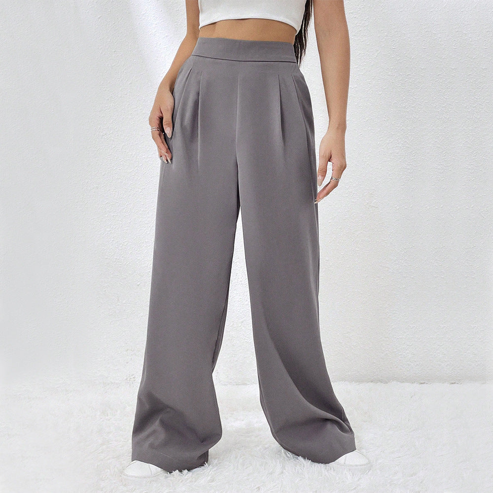 Chic & Stil Elegant wide-legged pants for women with high waist and pleats