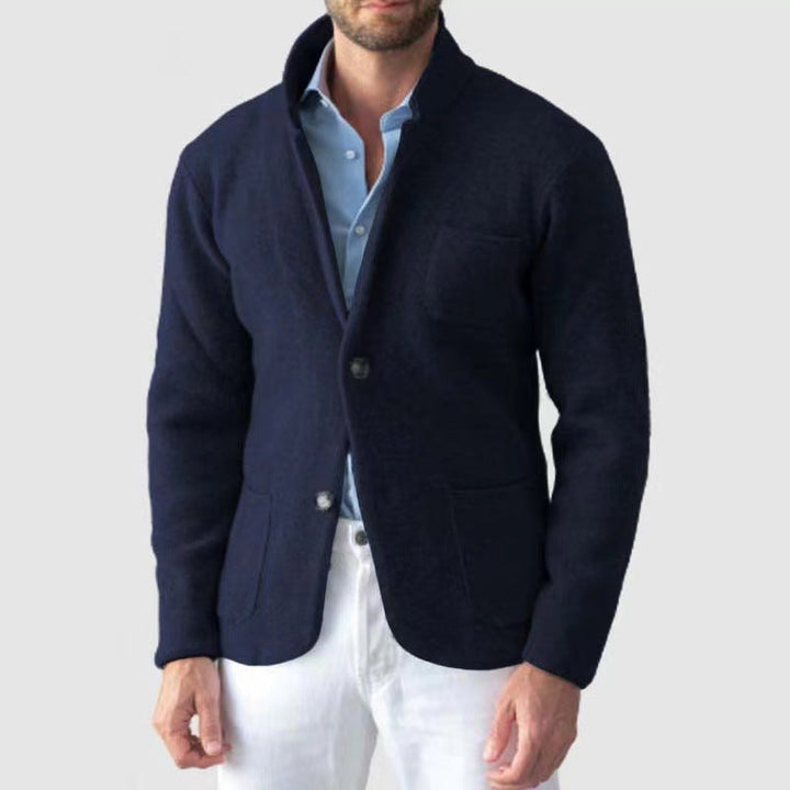 Men's Knitted Blazer with An Elegant Look and Practical Pockets Lune London