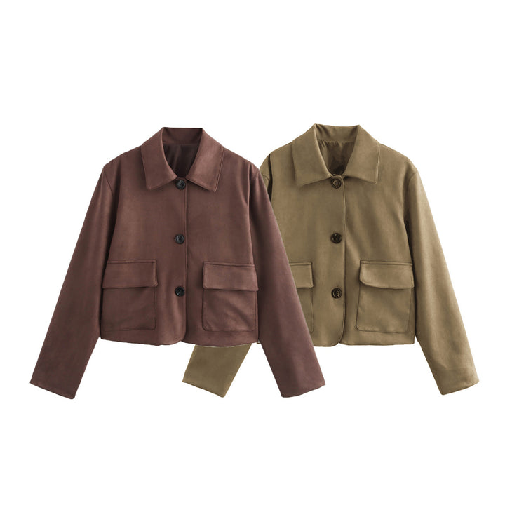 Fashionable and high-quality women's transition jacket with large applied pockets Lune London