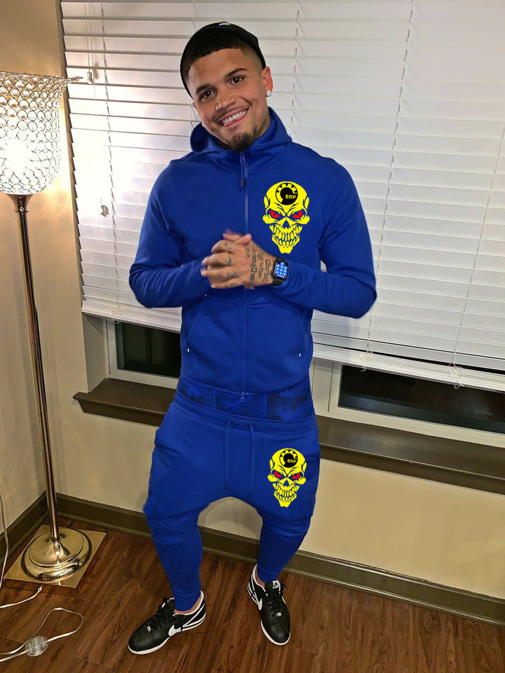 Men's hoodie with a unique skull design Amarae