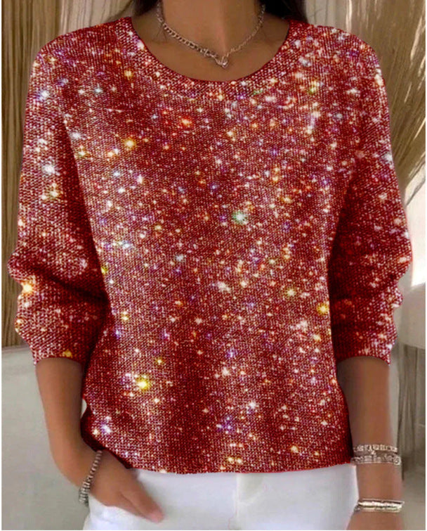 Women’s glitter sweater with round neck and casual fit Chic & Stil