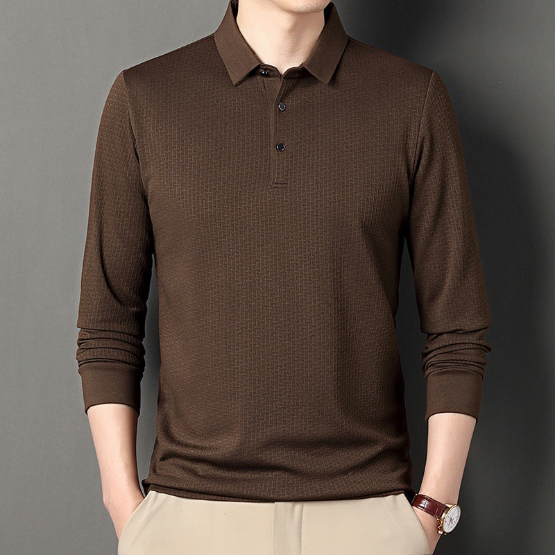 Long sleeve polo shirt for men with structured design and modern cut Lune London