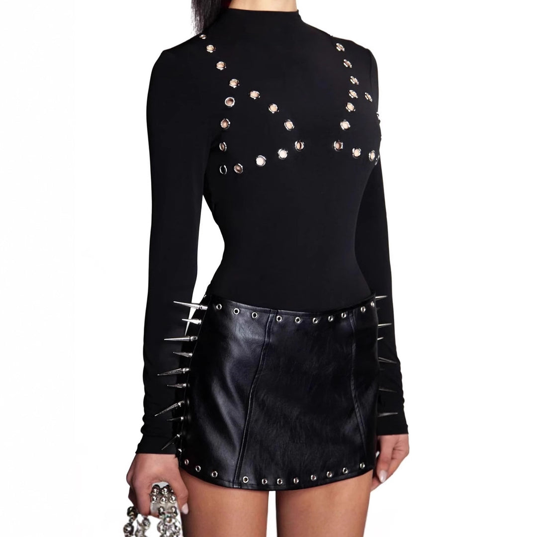 Body for women with decorative studs and long sleeves Lune London