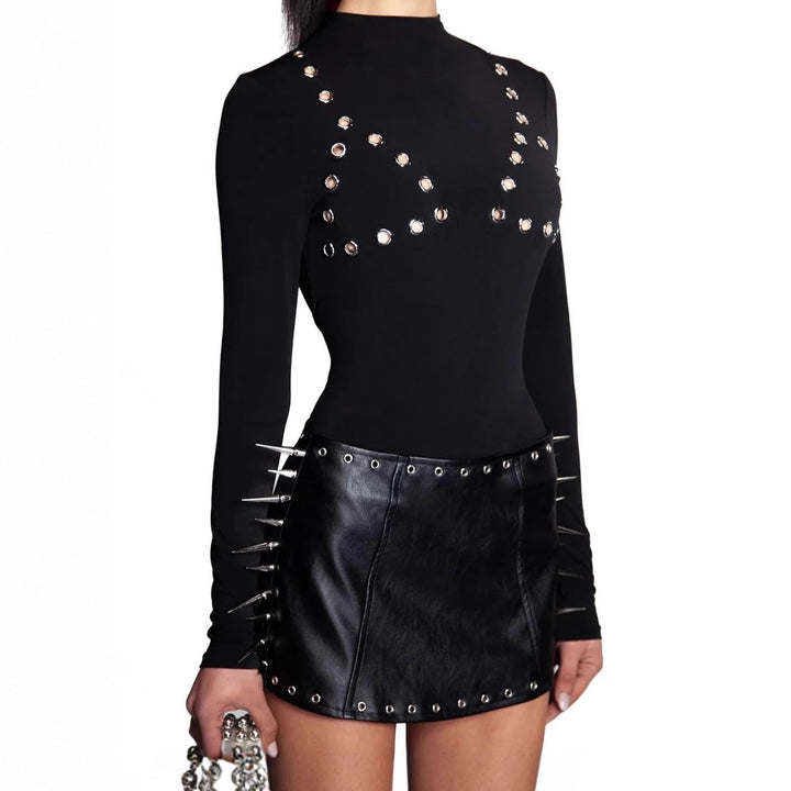 Body for women with decorative studs and long sleeves Lune London