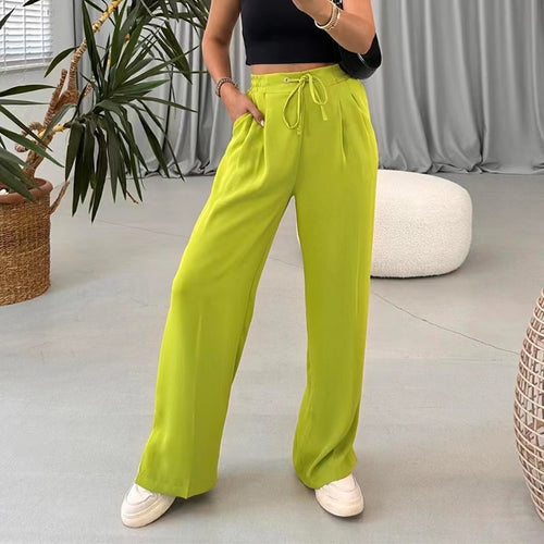 Loose leisure pants for women with elastic waistband and adjustable drawstring Amarae
