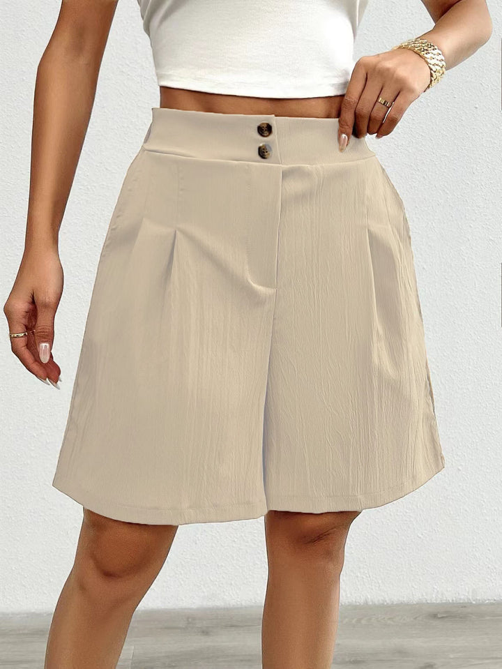 Women's Fashion Shorts with elegant button placket Lune London