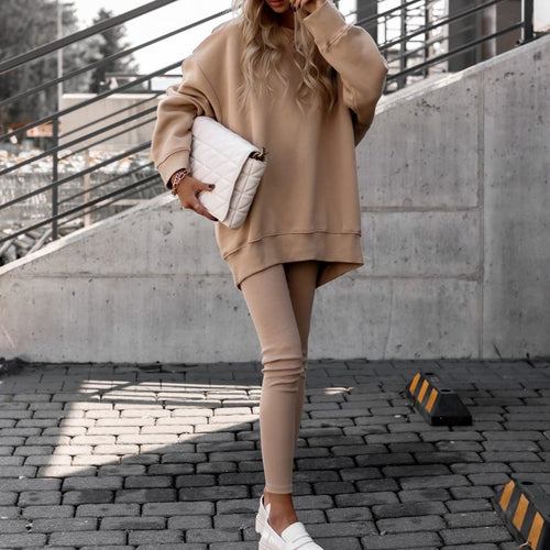 Ladies oversized sweatshirt with voluminous sleeves and a comfortable fit Amarae