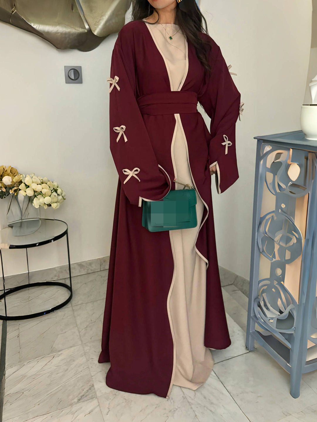 Maxi dress for women with elegant knot details and a flowy cut Lune London