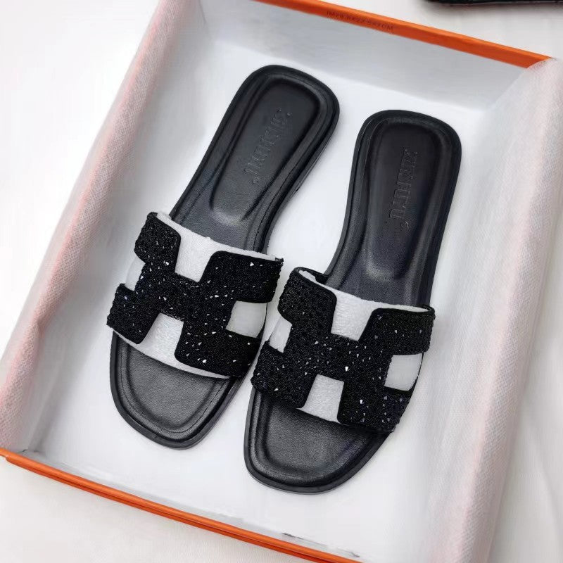 Drune | Luxurious Flat Women's Slippers