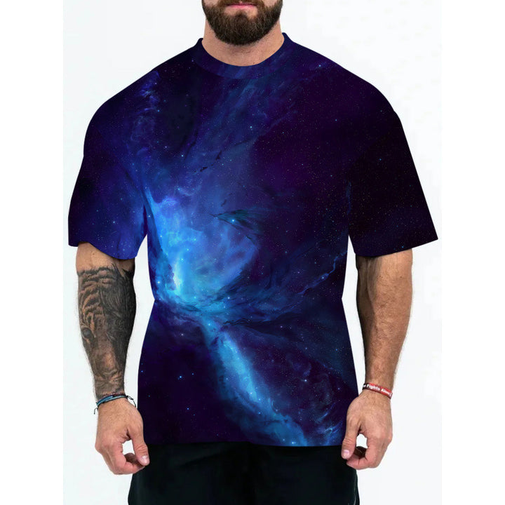 Men's Galaxy Print Short Sleeve T-shirt Lune London
