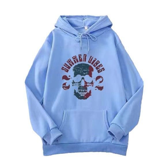 Women's hoodie with artistic skull design Chic & Stil