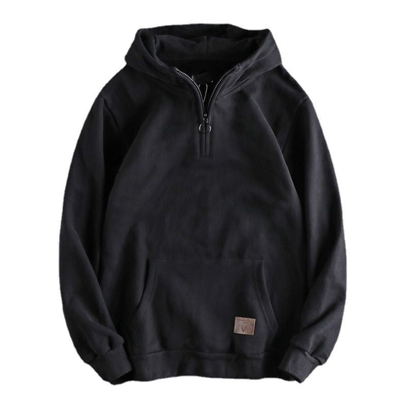 Men's hoodie with short zipper and practical kangaroo pocket Amarae